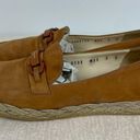 Salvatore Ferragamo  Tan Gancini Espadrille Loafer Slip On Leather Flats Photo 1