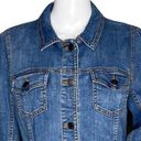 Talbots  Jacket Womens Medium Blue Jean Jacket Peplum Denim Everyday Basic Casual Photo 3