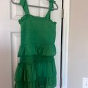 TCEC Green ruffled smocked Dress Photo 1