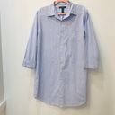 Ralph Lauren Lauren ® Blue white Stripe Sleepshirt sz small. Photo 4