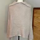 Umgee  Grey Lavender Oversized Open Knit Turtleneck Sweater Small Photo 2