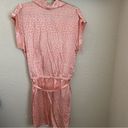 Joie  Daran Pink Jacquard Leopard Belted Satin Mini Shirt Shift Dress Large NWT Photo 5