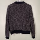 J.Crew  Full Zip Boucle Bomber Jacket black white size 6 Photo 1