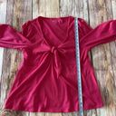 Ava & Viv  Top Womens 1X Hot Pink Bow Barbiecore Bright Scoopneck New Photo 6