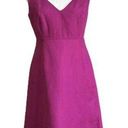 J.Crew  Dress Purple Magenta Sleeveless V-Neck V-Back Cotton Summer Dress Size 6P Photo 0