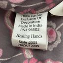 Healing Hands  Floral Nursing Scrubs, Pink, Gray, Medium Photo 6