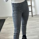 Reserved  Checker Style White and Black Office Pants Cropped Capris / Size 6 Photo 2