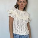 ZARA  crochet ruffle embroidered top Photo 4