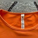 Lululemon  Wunder Train Cropped Long Sleeve Orange Frappe Size 6 Photo 3