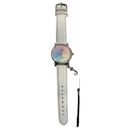 Juicy Couture  Watch Rainbow Number Face Silver “J” Charm White Leather Strap Photo 1