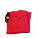 Newport News  Womens Jeans Skinny Mid Rise Red Size 10 Photo 5