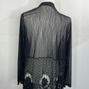 Black Witchy Boho Sheer Lace Long Sleeve Cardigan Duster size M/L Size L Photo 8