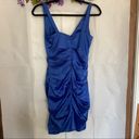 TCEC  Blue Fitted Ruched Sheath Cocktail Dress Photo 8