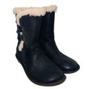 UGG  Australia Akadia 1007760 Black Stout Suede Leather Lace Up Boots Sheerling 7 Photo 3