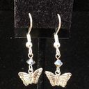 Swavorski Swarovski & Silver plated Butterfly 🦋 Earrings Photo 0