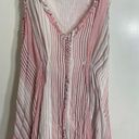 Olivaceous Two Layer Pinstriped Dress Photo 2