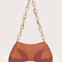 SheIn NWT Two Tone Vegan Leather Baguette Bag W Awesom Chain Handle Photo 0