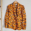 Jennifer Moore 3.1 Phillip Lim By Target Orange Blue Cheetah Print Lightweight Jacket Size S Photo 0