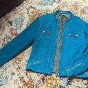 Ruff Hewn Women’s Medium  teal corduroy moto jacket Photo 0