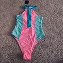 One Piece BIKINX Women  Bathing Suit Tummy Control Swimsuits High Neck Zip Front Monokini Photo 5