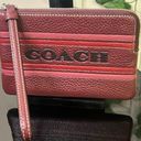 Coach NWT Maroon  corner zip wristlet bag Photo 0