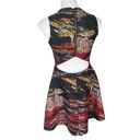 Hunter Bell  New York Black Metallic Paint Splatter Fit & Flare Mini Dress, Sz 2 Photo 5