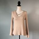 Lost + Wander  | Beige V-neck Bell Sleeve Top Photo 3