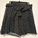 ZARA  Polka Dot Mini Skort Black and White tie belt size M Photo 2