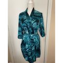 Cabernet Women’s Satiny Kimono/ Robe/ Sleepwear Teal Green Size S Photo 9