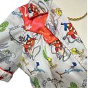 Unique Vintage  X Looney Tunes All Star Characters Wrap Top White Multi NWT XL Photo 9