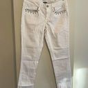 American Eagle  Outfitters White Rock Stud Skinny Jeans Size 6 Photo 2