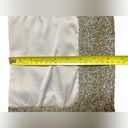 Banana Republic  grey silver Beaded Satin Fold-Over Clutch Bag Photo 9