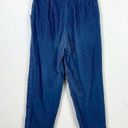 Brooks (8 petite) Vintage David  Blue Corduroy High Rise Pants Photo 1