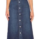 AG Adriano Goldschmied ALEXA CHUNG for AG A-line Button Front MIDI Denim Skirt Size 27 Photo 3