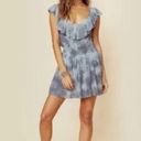 Blue Life  Luna Tie Dye Smocked Ruffle Shorts Romper Dress in Sage Gray Blue XS Photo 7