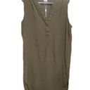 cupio  Curvy NWOT Size 2X Dress Tunic Green Boho Lagenlook Hi-Low Sleeveless Photo 0