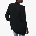 ZARA  Black Rolled Up Open Blazer Jacket Photo 3