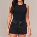 Abercrombie & Fitch  High Rise Mom Shorts Curve Love Black 4” Photo 3