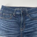 American Eagle  outfitters high rise shortie blue jean shorts size 6 Photo 3