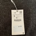 ZARA Basic Ribbed knit loose fit tops Gray Small Photo 3