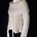 SEEK the Label  Cream & White Cowl Neck Sweater (S) Photo 0