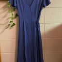 Lulus nwt  heart of marigold denim blue wrap maxi dress Photo 2