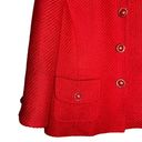 Kasper  Vintage Tweed Blazer Red Gold Hardware Fancy Buttons Size 10p Photo 2