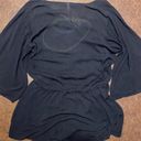 Elan  V-Neck 3/4 Bell Sleeve Jumpsuit Beach/Swim Cover-Up in Black - size XL Photo 8