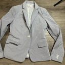 Calvin Klein  Womens Blue White Striped Seersucker Blazer Shoulder Pads Size 6 Photo 1