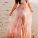 Luxxel Blush Pink Floral Maxi Dress Photo 1