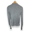 ASOS Mock Neck Puff Sleeve Sweater in Soft Gray Photo 1