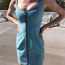 Cinq à Sept NWT Cinq a Sept Blue Zipper Front Fitted Dress Whiteley 0/XS $375 Photo 3