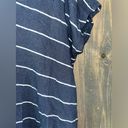 Alya Navy Blue & White Striped Front Knot Shirt Size‎ S Photo 1