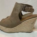 Target - Universal Thread Suede Espadrille Wedge Sandal Heels, Tan, Size 6, EUC Photo 1